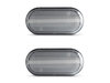 Vue de face des clignotants latéraux séquentiels à LED pour Nissan 350Z - Couleur transparente