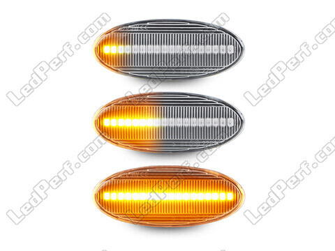 Eclairage des clignotants latéraux séquentiels transparents à LED pour Nissan Leaf