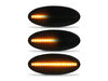 Eclairages des répétiteurs latéraux dynamiques noirs à LED pour Nissan X Trail II