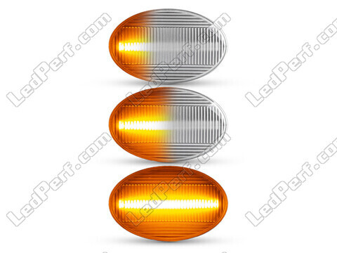 Eclairage des clignotants latéraux séquentiels transparents à LED pour Opel Astra F