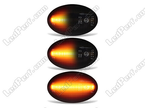Eclairages des répétiteurs latéraux dynamiques noirs à LED pour Opel Astra F