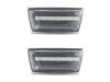Vue de face des clignotants latéraux séquentiels à LED pour Opel Corsa D - Couleur transparente