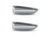 Vue de face des clignotants latéraux séquentiels à LED pour Opel Zafira C - Couleur transparente