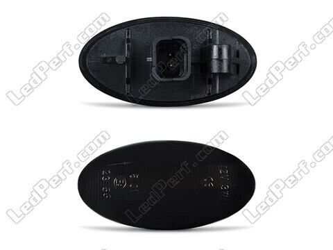 Connecteur des répétiteurs latéraux dynamiques noirs fumés à LED pour Peugeot 206+