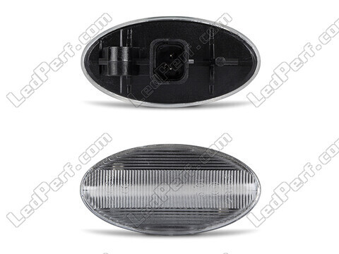 Connecteurs des clignotants latéraux séquentiels à LED pour Peugeot 206+ - version transparente