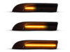 Eclairages des répétiteurs latéraux dynamiques noirs à LED pour Porsche Panamera
