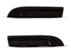 Vue de face des clignotants latéraux dynamiques à LED pour Porsche Panamera - Couleur noire fumée