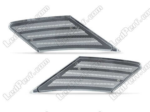 Vue de face des clignotants latéraux séquentiels à LED pour Subaru BRZ - Couleur transparente