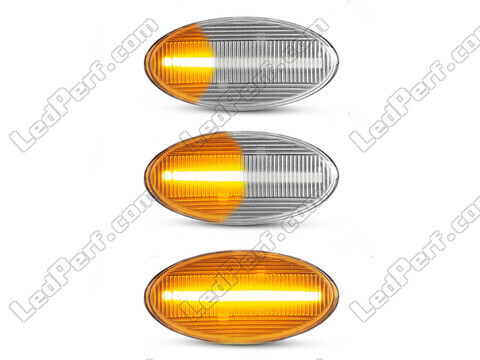 Eclairage des clignotants latéraux séquentiels transparents à LED pour Subaru Impreza GE/GH/GR