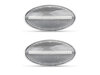 Vue de face des clignotants latéraux séquentiels à LED pour Suzuki Jimny - Couleur transparente