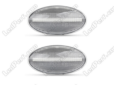 Vue de face des clignotants latéraux séquentiels à LED pour Suzuki Jimny - Couleur transparente