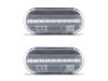 Vue de face des clignotants latéraux séquentiels à LED pour Volkswagen Golf 4 - Couleur transparente