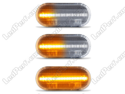 Eclairage des clignotants latéraux séquentiels transparents à LED pour Volkswagen Polo 6N / 6N2