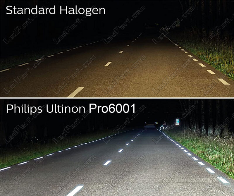 LED Homologué H7 Pro6001 - VW polo 6R - Philips Ultinon 11972U6001X2 5800K  +230% - France-Xenon