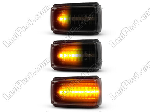 Eclairages des répétiteurs latéraux dynamiques noirs à LED pour Volvo S70