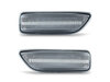 Vue de face des clignotants latéraux séquentiels à LED pour Volvo S80 - Couleur transparente