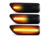 Eclairages des répétiteurs latéraux dynamiques noirs à LED pour Volvo XC70