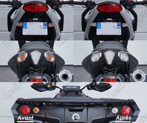 Led Clignotants Arrière Aprilia Shiver 750 (2010 - 2017) avant et après