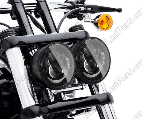Phares à LED pour Harley-Davidson Fat Bob 1584 - Optiques moto rondes homologuées