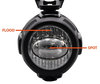 Optique lenticulaire au centre et strié aux extrémités pour Harley-Davidson XL 1200 N Nightster