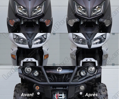 Led Clignotants Avant Honda Hornet 600 (2011 - 2013) avant et après