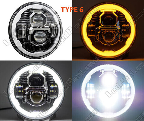 Phare à LED pour Indian Motorcycle Chieftain classic / springfield / deluxe / elite / limited  1811 (2014 - 2019) - Optique moto rond homologué