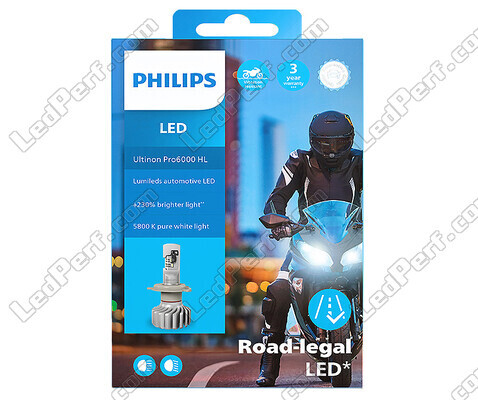 Ampoule LED Philips Homologuée pour moto Kawasaki Ninja 125 - Ultinon PRO6000