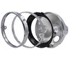 Phare rond chromé pour optique full LED de Moto-Guzzi Breva 1100 / 1200, assemblage des pièces