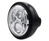 Exemple de Phare rond noir avec un optique LED chromé de Moto-Guzzi California 1100 Classic