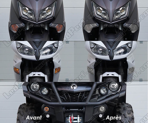 Led Clignotants Avant Suzuki V-Strom 650 (2017 - 2023) avant et après