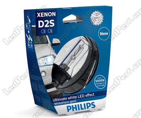 Ampoule Xenon D2S Philips WhiteVision Gen2 +120% 5000K - 85122WHV2S1