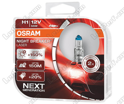 Pack de 2 Ampoules H1 Osram Night Breaker Laser +150% - 64150NL-HCB