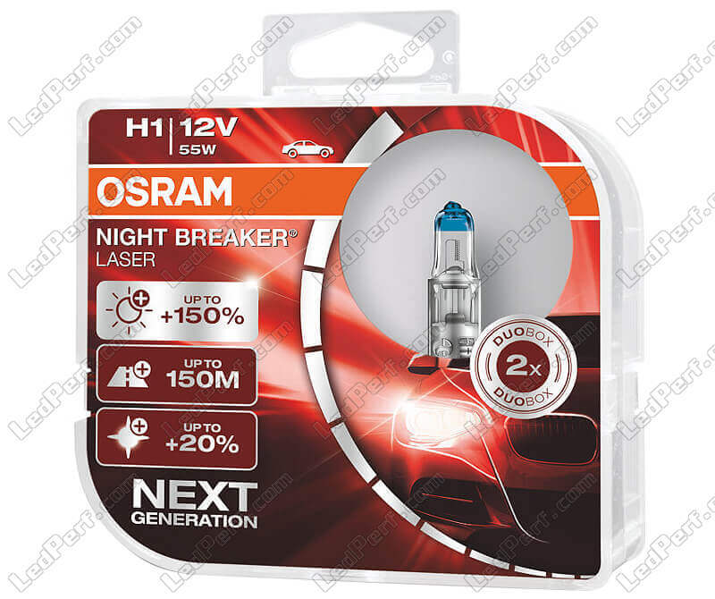 Pack de 2 Ampoules H1 Osram Night Breaker Laser +150%