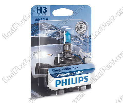 1x Ampoule H3 Philips WhiteVision ULTRA +60% 55W - 12336WVUB1