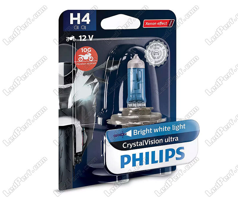 Ampoule Moto H4 Philips CrystalVision Ultra 12V - 12342CVUBW