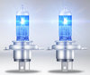 Lumière blanche des ampoules effet Xénon H4 Osram Cool Blue Boost 5000K - 62193CBB-HCB