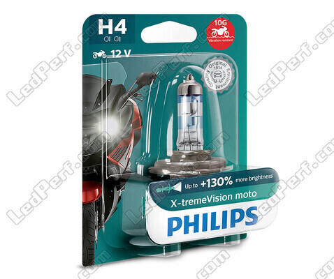 Ampoule H4 Philips X-tremeVision Moto +130% 60/55W - 12342XV+BW