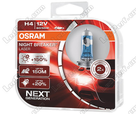Pack de 2 Ampoules H4 Osram Night Breaker Laser +150% - 64193NL-HCB