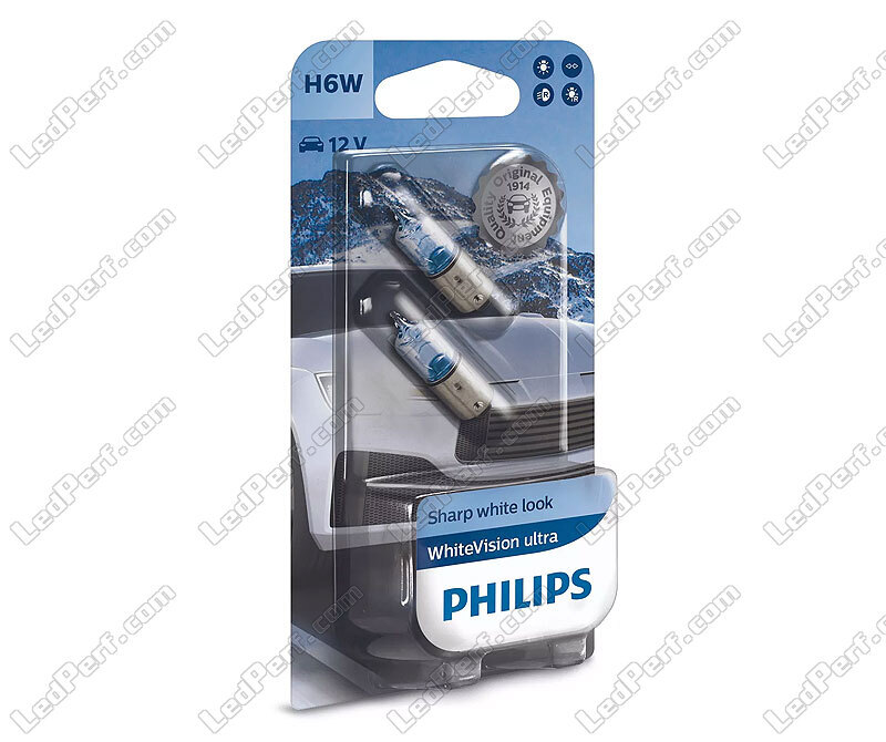 2 ampoules H6W Philips WhiteVision ULTRA - 12036WVUB2