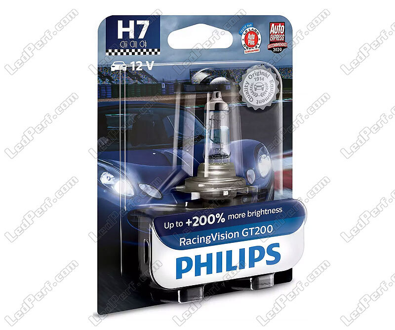1x Ampoule H7 Philips RacingVision GT200 55W +200% - 12972RGTB1