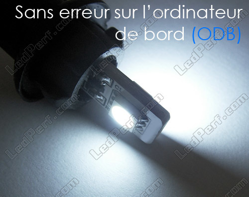OcioDual Lots de 2 Veilleuses LED W5W T10 Canbus ANTI ERREUR ODB Blanc pur  6000k 6 SMD