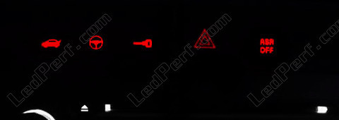 Led Eclairage boutons console rouge fiat Grande Punto Evo
