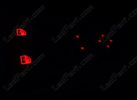Led Eclairage boutons de lève-vitres et réglage rétroviseurs rouge fiat Grande Punto Evo