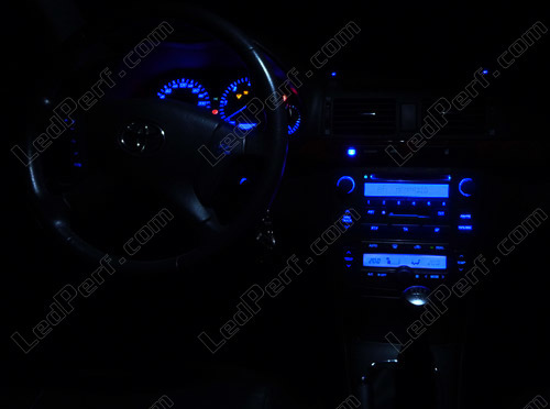 Kit led compteur/tableau de bord Toyota Avensis MK2 bleu/rouge
