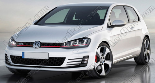 Pour Volkswagen GOLF 7 2 Ampoules LED BLANC Miroirs courtoisie