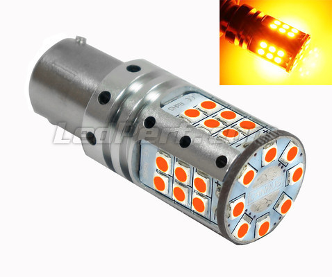 Ampoules BAU15S LED ORANGE PY21W 144 SMD Extra Clignotants 1156 - Xenon  Discount