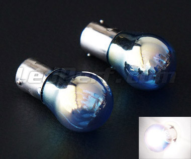 Pack de 2 Ampoules P21/5W Platinum (chrome) - Blanc pur pour phares/feux de  jour (DRL)