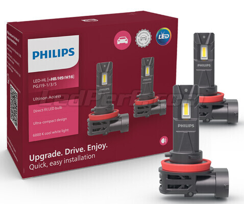 2x Ampoules LED H8 PHILIPS Ultinon Access LED 6000K - Plug and Play