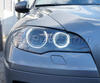 Pack angel eyes H8 à leds (blanc pur 6000K) pour BMW X6 (E71 E72) - MTEC V3.0