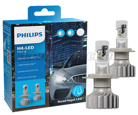 Philips Ultinon Pro5000 LED ampoule de phare autombile (H4), set de 2